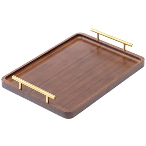 Sanfly Serviertablett Griffen, Frühstückstablett Aus Holz, Snacktablett, Rechteckige Serviertabletts Zum Essen, Verwendet Im Wohnzimmer Der Küche Sanfly Serviertablett Griffen, Frühstückstablett Aus Holz, Snacktablett, Rechteckige Serviertabletts Zum Essen, Verwendet Im Wohnzimmer Der Küche von Sanfly