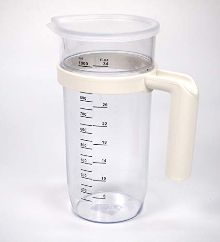 Sanfor Ersatzbecher für Mixer Universal | 1 Liter | Ersatzbecher mit Deckel und abnehmbarem Griff | Haushalt, transparent von Sanfor