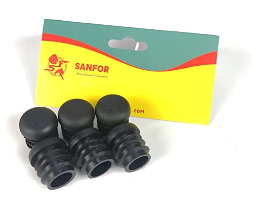 Sanfor | Innenschale | Schutz für Füße und Rohre 20 mm | Unterstützungsstöcke | Bodenschutz, rutschfest, haftend, schwarz | 12 Stück von Sanfor