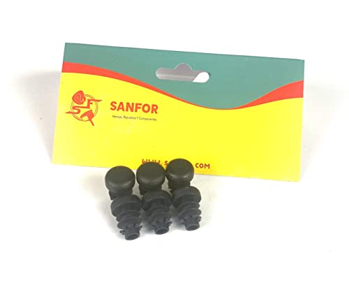 Sanfor | Innenschale | Schutz für Füße und Schläuche 10 mm | Unterstützungsstöcke | Bodenschutz, rutschfest, haftend, schwarz | 12 Stück von Sanfor