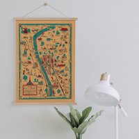 1835-1930 Elgin Karte Gerahmt Leinwanddruck| Wand Kunstdrucke| Leinwandbild| Fertig Zum Aufhängen| Moderne Wandkunst| Vintage Landkarte von Sangalyos