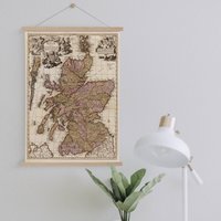 Gerahmte Leinwandkarte Von Schottland 1680| Wand Kunstdrucke| Leinwandbild| Fertig Zum Aufhängen| Moderne Wandkunst| Vintage Landkarte Wanddekoration von Sangalyos