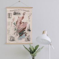 Schottland Karte Von 1850 Gerahmt Leinwanddruck| Wand Kunstdrucke| Leinwandbild| Fertig Zum Aufhängen| Moderne Wandkunst| Vintage Landkarte von Sangalyos