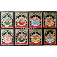 Sangamam Ashtalakshmi Tanjore Gemälde 8Er Set | Gold Pooja Raumdeko von SangamamTanjoreArts