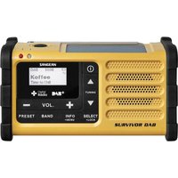 Sangean Survivor DAB Outdoorradio DAB+, UKW Notfallradio Akku-Ladefunktion, Taschenlampe, wiederauf von Sangean