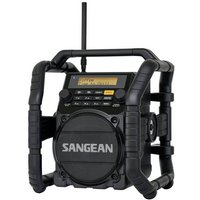 Sangean U-5 DBT Baustellenradio DAB+, UKW AUX, Bluetooth® wasserdicht, staubdicht, stoßfest Schwarz von Sangean