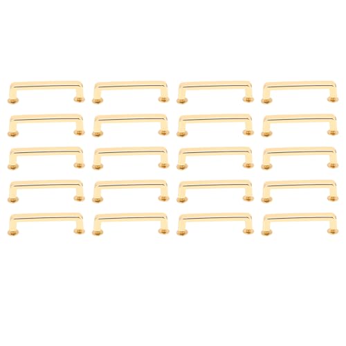 20 Sets Brückenschnallen Quadrat Zinklegierung Metall für Ledercraft mit pH -Schraube 38.5x7x6,5 mm (Gold) von Sangeponiang