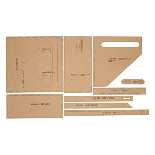 DIY 9-teilige Acryl-Schablone, transparenter Präzisions-Schnitt, leicht, transparent, für Schultertaschen. von Sangeponiang