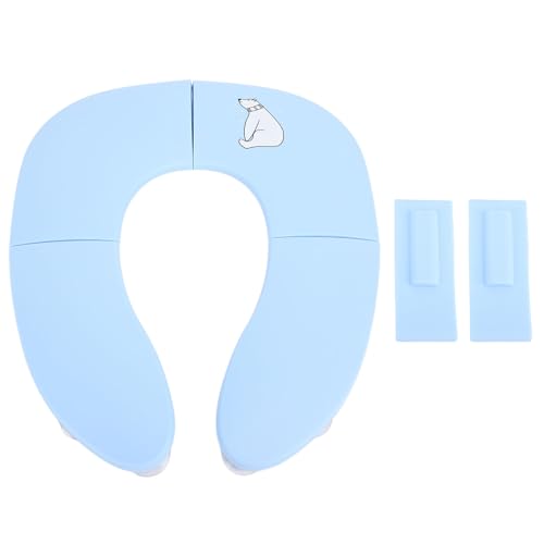 Faltbar für Kleinkinder tragbares Schlupfresistent Saugnapf -Tokal -Toiletten -Training Klapptöpfliches Töpfchensitz (Blau) von Sangeponiang