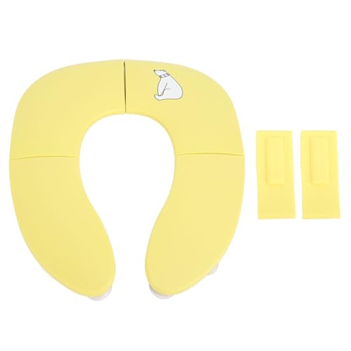 Faltbar für Kleinkinder tragbares Schlupfresistent Saugnapf -Tokal -Toiletten -Training Klapptöpfliches Töpfchensitz (Gelb) von Sangeponiang