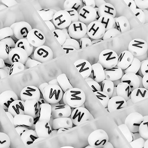 Für Acryl, für DIY -Runde Buchstabenperle, 1200 Prozent, klare englische Schriftart mit 0,8 elastischen Kabel, weiß, für Handwerksprojekte Für Acryl, für DIY -Runde Buchstabenperle, 1200 Prozent, klare englische Schriftart mit 0,8 elastischen Kabel, weiß, für Handwerksprojekte von Sangeponiang