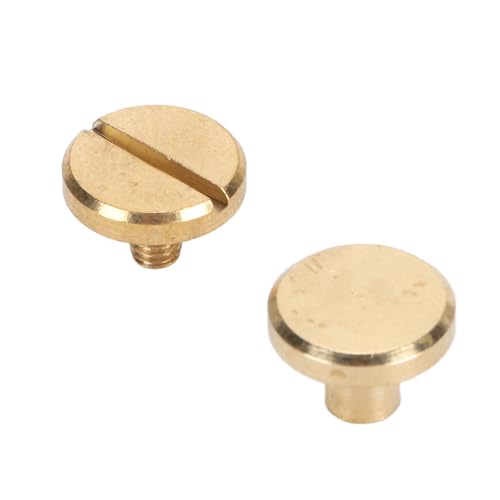 Für DIY -Kunsthandwerk, für Leder -Buchbindende Dekorationen - 50 runde Flachkopfschlitzbindung Nieten Schrauben Nieten (10x4mm / 0,39x0.16in) von Sangeponiang