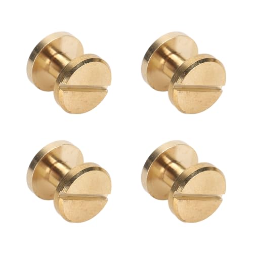 Für DIY -Kunsthandwerk, für Leder -Buchbindende Dekorationen - 50 runde Flachkopfschlitzbindung Nieten Schrauben Nieten (10x5mm / 0,39 x 0,20 Zoll) von Sangeponiang