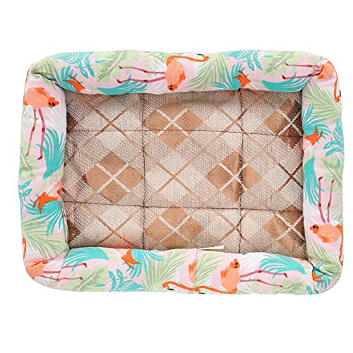 Für Haustierbett, für Haustiermatten - vier Jahreszeiten universell, weich bequem, kühlend atmungsaktiv, doppelt - Seite erhältlich (L) von Sangeponiang