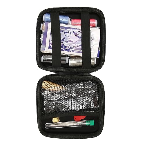 Für Leder Nähset, 50 Stück, Gewachste Faden Schere, Edelstahl Nadeln, mit Tasche, für Leder Reparatur Handwerk von Sangeponiang