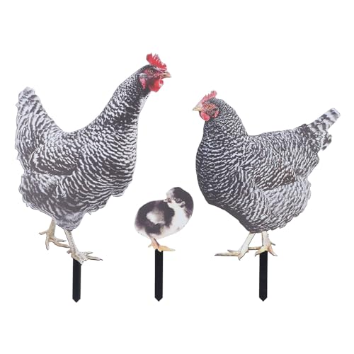 Hahn, Acryl -lebensechter wetterfester Gartenpfahlendekoration, Hühnerstatue -Skulptur, für Rasenbalkon Courtyard (Yklu074) von Sangeponiang