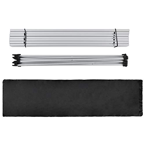 Klappbarer Schreibtisch aus Aluminiumlegierung, Outdoor, Camping (Aluminiumlegierung, natürliche Farbe, groß) von Sangeponiang