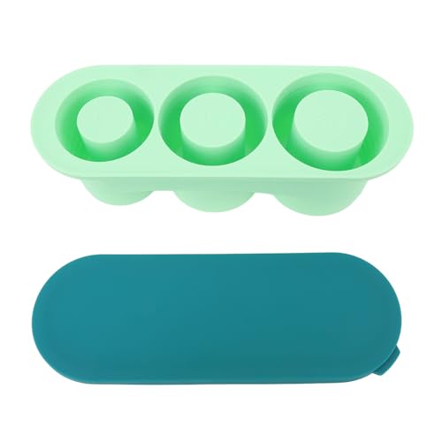 Sangeponiang Für Hohlzylinder, 30 Unzen 40 Unzen, Silikon -Eiswürfelschale, Schnellfreisetz (Grün) von Sangeponiang
