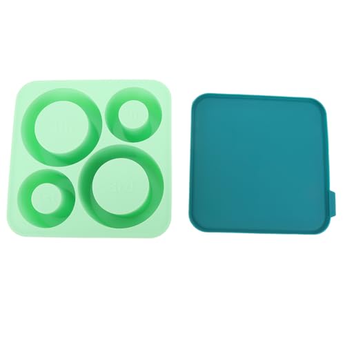 Sangeponiang Für Silikon für Eiswürfelschale, 4pcs Hohlzylinder, einfache Kapazität mit großer Kapazität mit Deckel, für 20oz 30 Unzen 40 Unzen Tasse (Grün) von Sangeponiang