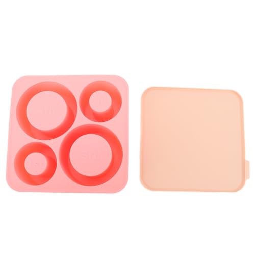 Sangeponiang Für Silikon für Eiswürfelschale, 4pcs Hohlzylinder, einfache Kapazität mit großer Kapazität mit Deckel, für 20oz 30 Unzen 40 Unzen Tasse (Rosa) von Sangeponiang