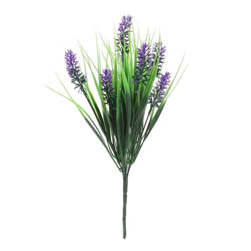Sangeponiang Simulierte Blumen lebensee dekorative gefälschte Blumen romantische lebendige künstliche Blumenstrauß für Zaungarten (Lavendel) von Sangeponiang