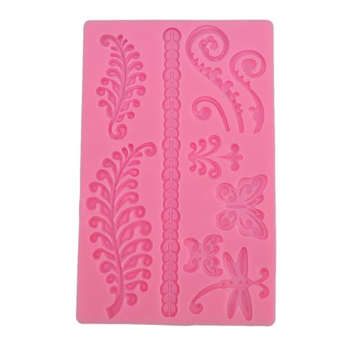 Silikonhandwerkshaper - Blatt- und Tiermuster - Handwerkswerkzeug für Tonschokoladenkuchendekoration von Sangeponiang