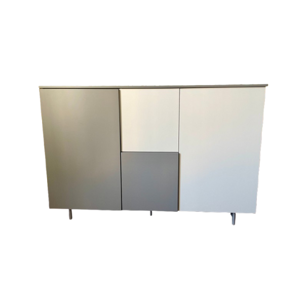 Lackierte Sideboard in Schiefergrau und Weiß, Sangiacomo von Sangiacomo
