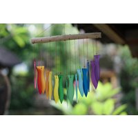 Glas Windspiel, Hängendes Geräusche, Wohndekor, Wanddekoration, Glasdekor, Gartendekoration, Haustür, Weihnachtsgeschenk, Geschenkidee von SangkalaArt