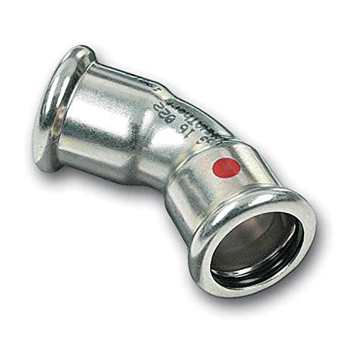 Sanha Therm 24000 Series 24000 Kurve 45º mit weiblichem Ende, für geschlossene Heizungsanlagen, Druckluftsysteme und Feuerlöscher, Stahl (Referenz: 12404189) von Sanha