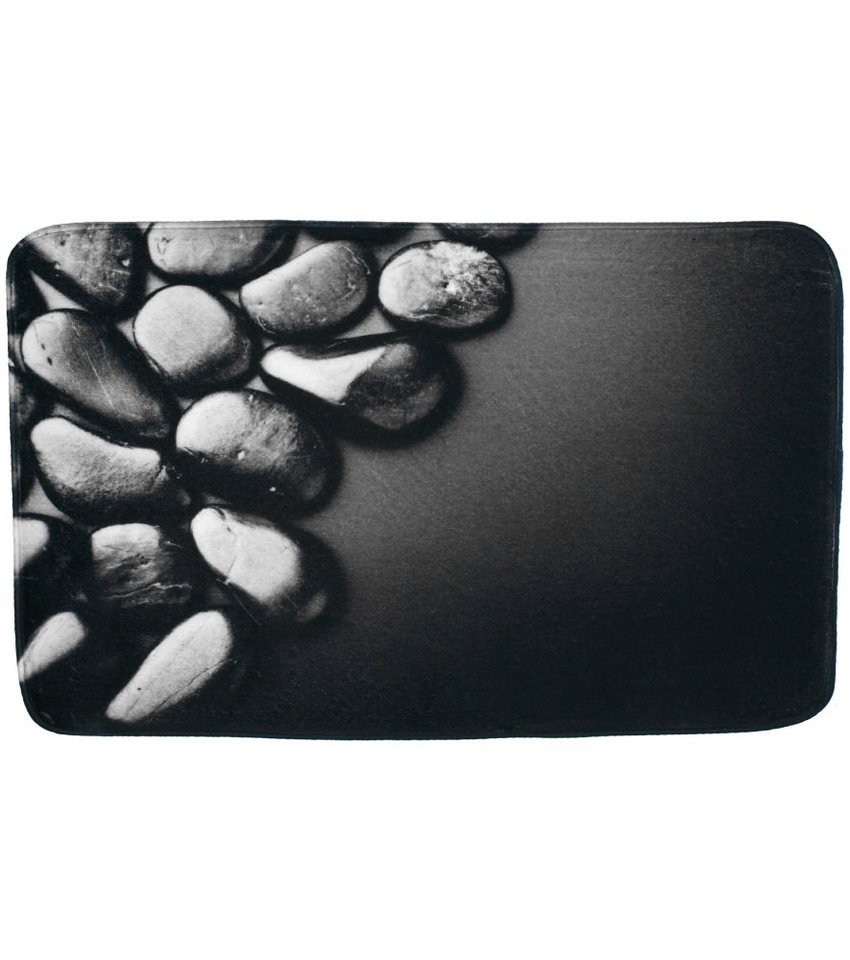 Badematte Hot Stones Sanilo, rutschhemmend, waschbar, schnelltrocknend, Polyester, rechteckig, sehr weich, hochwertig & modern, 50 x 80 cm oder 70 x 110 cm von Sanilo