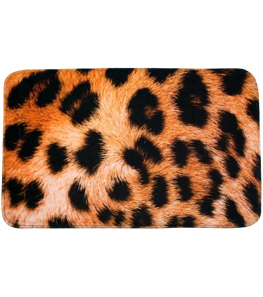 Badematte Leopardenfell Sanilo, rutschhemmend, waschbar, schnelltrocknend, Polyester, rechteckig, sehr weich, hochwertig & modern, 50 x 80 cm oder 70 x 110 cm von Sanilo