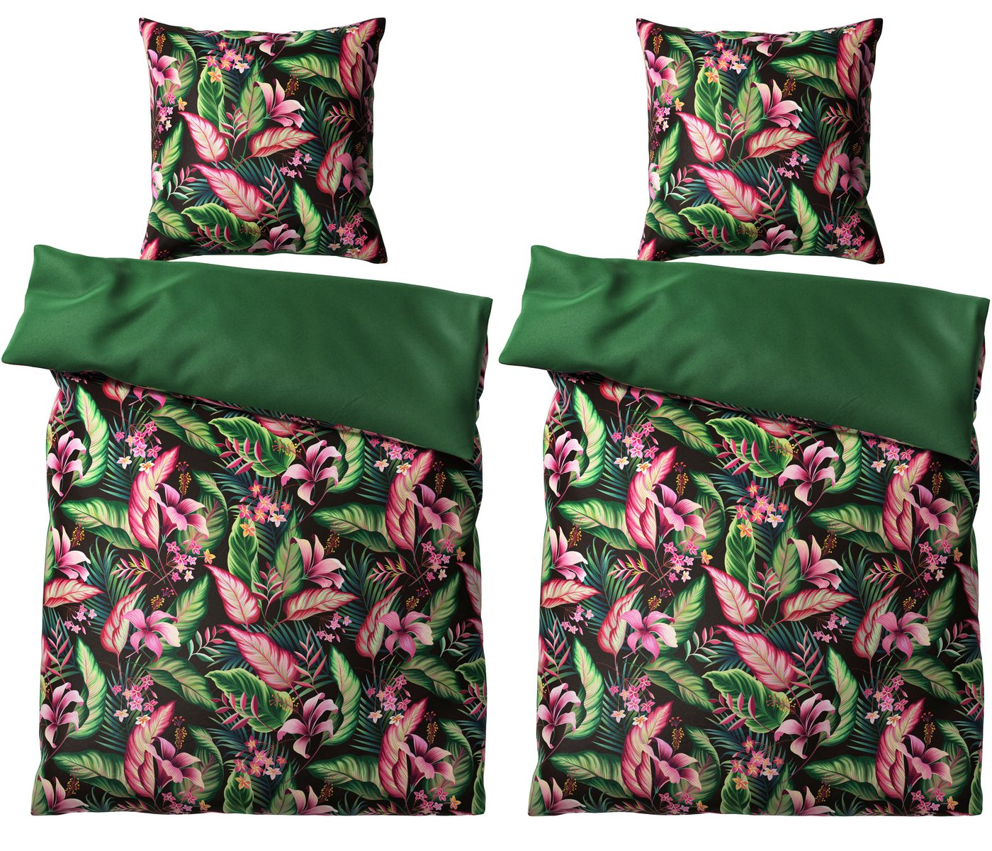 Bettwäsche Bali 135x200 cm, Bettbezug und Kissenbezug, Sanilo, Baumwolle, 4 teilig, mit Reißverschluss von Sanilo