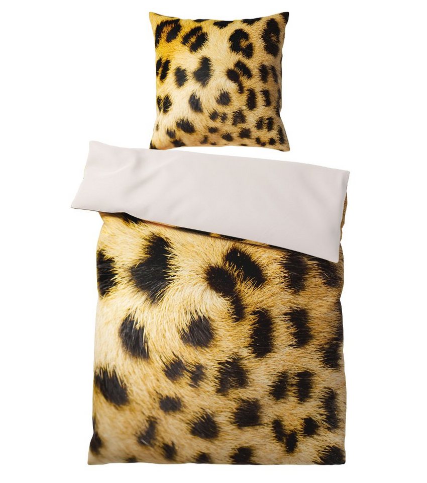 Bettwäsche Leopardenfell 135x200 cm, Bettbezug und Kissenbezug, Sanilo, Baumwolle, 2 teilig von Sanilo