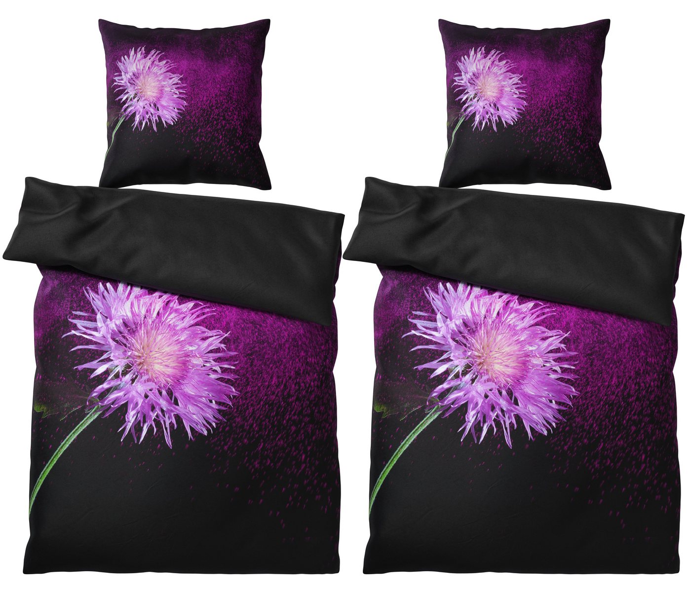 Bettwäsche Purple Dust 135x200 cm, Bettbezug und Kissenbezug, Sanilo, Baumwolle, 4 teilig von Sanilo