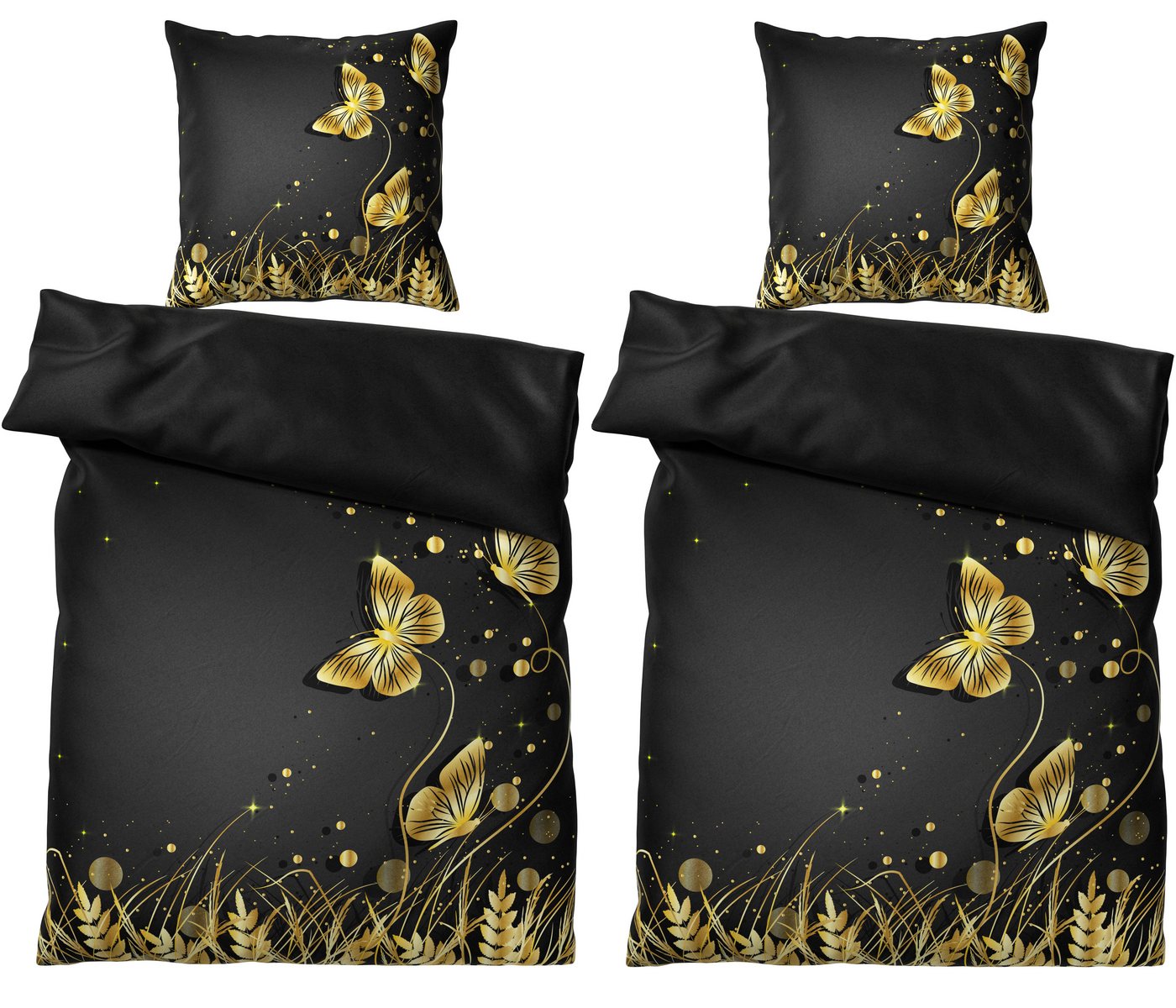 Bettwäsche Silhouette 135x200 cm, Bettbezug und Kissenbezug, Sanilo, Baumwolle, 4 teilig, mit Reißverschluss von Sanilo