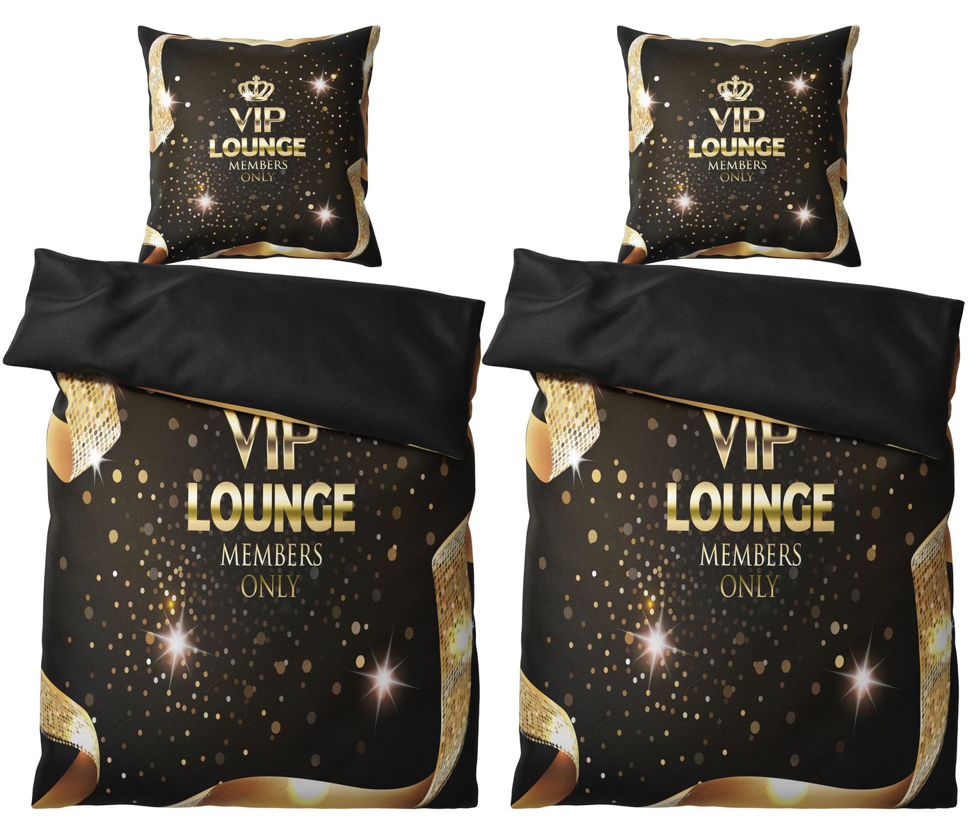 Bettwäsche VIP Lounge 135x200 cm, Bettbezug und Kissenbezug, Sanilo, Baumwolle, 4 teilig von Sanilo