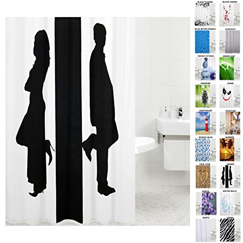 Sanilo Duschvorhang, viele schöne Duschvorhänge zur Auswahl, hochwertige Qualität, inkl. 12 Ringe, wasserdicht, Anti-Schimmel-Effekt (180 x 180 cm, Unisex) von Sanilo