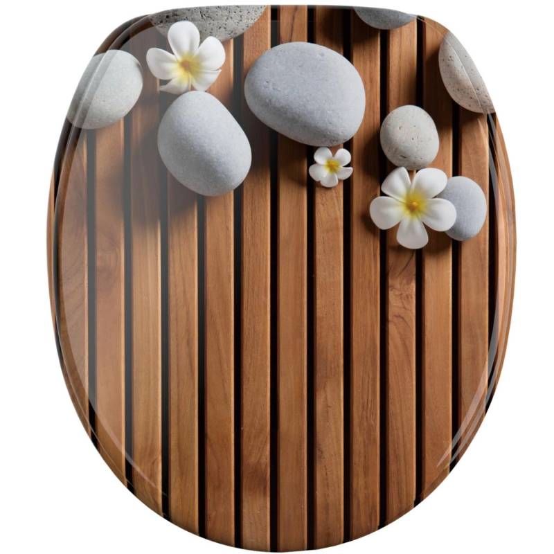 SANILO WC Sitz mit Absenkautomatik Zentara Hochwertiger und Stabiler Toilettendeckel aus Holz von Sanilo