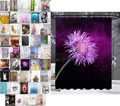 Sanilo Duschvorhang, viele schöne Duschvorhänge zur Auswahl, hochwertige Qualität, inkl. 12 Ringe, wasserdicht, Anti-Schimmel-Effekt (Purple Dust, 180 x 200 cm) von Sanilo