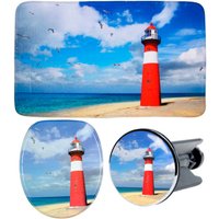 Sanilo Bad-Accessoire-Set, 3-tlg., Leuchtturm - blau Sanilo Bad-Accessoire-Set, 3-tlg., Leuchtturm - blau von Sanilo