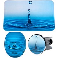 Sanilo Bad-Accessoire-Set, 3-tlg., Wassertropfen - blau Sanilo Bad-Accessoire-Set, 3-tlg., Wassertropfen - blau von Sanilo