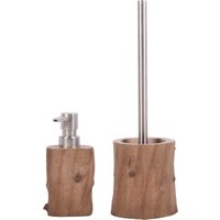Sanilo Badaccessoire-Set "Old Tree" bestehend aus Seifenspender und WC-Bürste, strukturiert von Sanilo