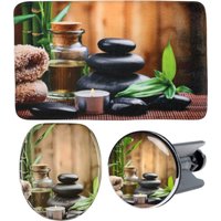 Sanilo Badaccessoire-Set "Spa" bestehend aus WC-Sitz, Badteppich und Waschbeckenstöpsel Sanilo Badaccessoire-Set "Spa" bestehend aus WC-Sitz, Badteppich und Waschbeckenstöpsel von Sanilo