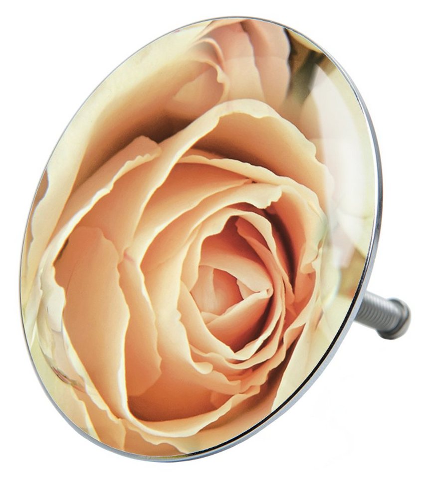 Sanilo Badewannenstöpsel Rosa Rose, Ø 7.2 cm, hochwertig, universell, mit Motiv, 100% wasserdicht von Sanilo