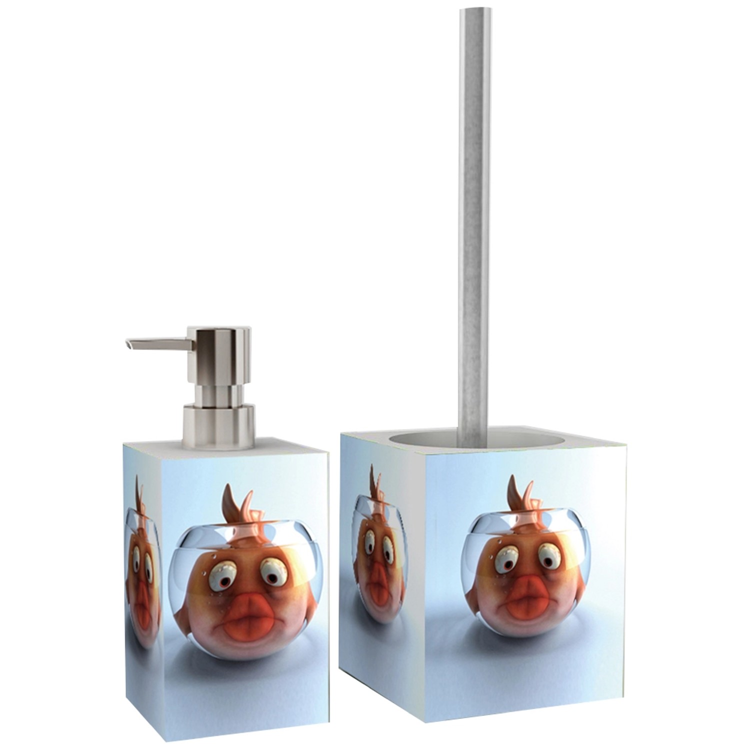 Sanilo Badezimmer Set, Seifenspender und WC Bürste Goldfisch Sanilo Badezimmer Set, Seifenspender und WC Bürste Goldfisch von Sanilo