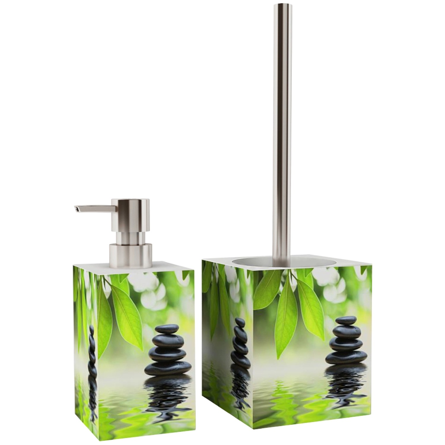 SANILO Badezimmer Set, Seifenspender und WC Bürste Granit SANILO Badezimmer Set, Seifenspender und WC Bürste Granit von Sanilo