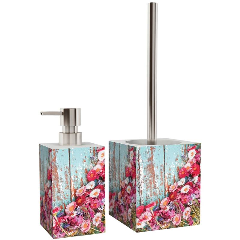 Sanilo Badezimmer Set, Seifenspender und WC Bürste Spring von Sanilo