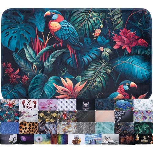 Sanilo Badteppich, viele schöne Badematten zur Auswahl, Badvorleger sehr weich und rutschfest, waschbar und schnelltrocknend (Exotic, 50 x 80 cm) von Sanilo