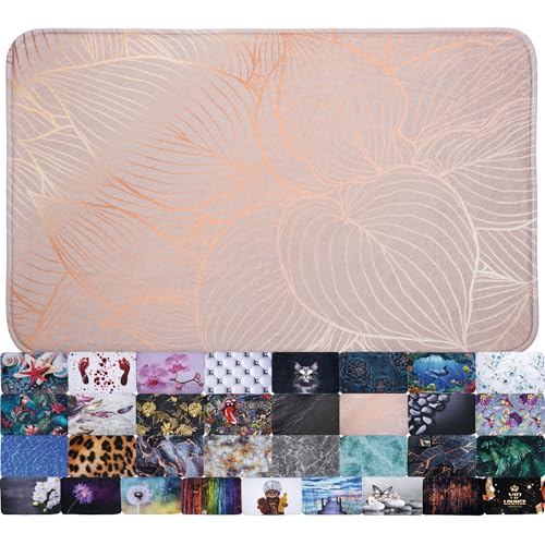 Sanilo Badteppich, viele schöne Badematten zur Auswahl, Badvorleger sehr weich und rutschfest, waschbar und schnelltrocknend (Hosta, 50 x 80 cm) von Sanilo