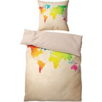 Sanilo Bettwäsche, International Map 135 x 200 cm - beige Sanilo Bettwäsche, International Map 135 x 200 cm - beige von Sanilo